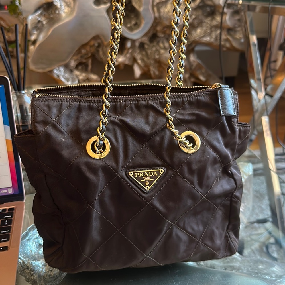 Vintage Prada Chain Nylon Shoulder Nylon